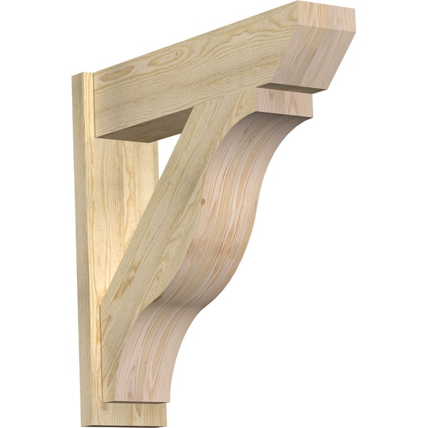 Ekena Millwork Funston Slat Rough Sawn Outlooker, Douglas Fir, 8"W x 32"D x 32"H OUT08X32X32FST06RDF - main